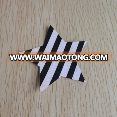 White Black Striped Star Nipple Cover